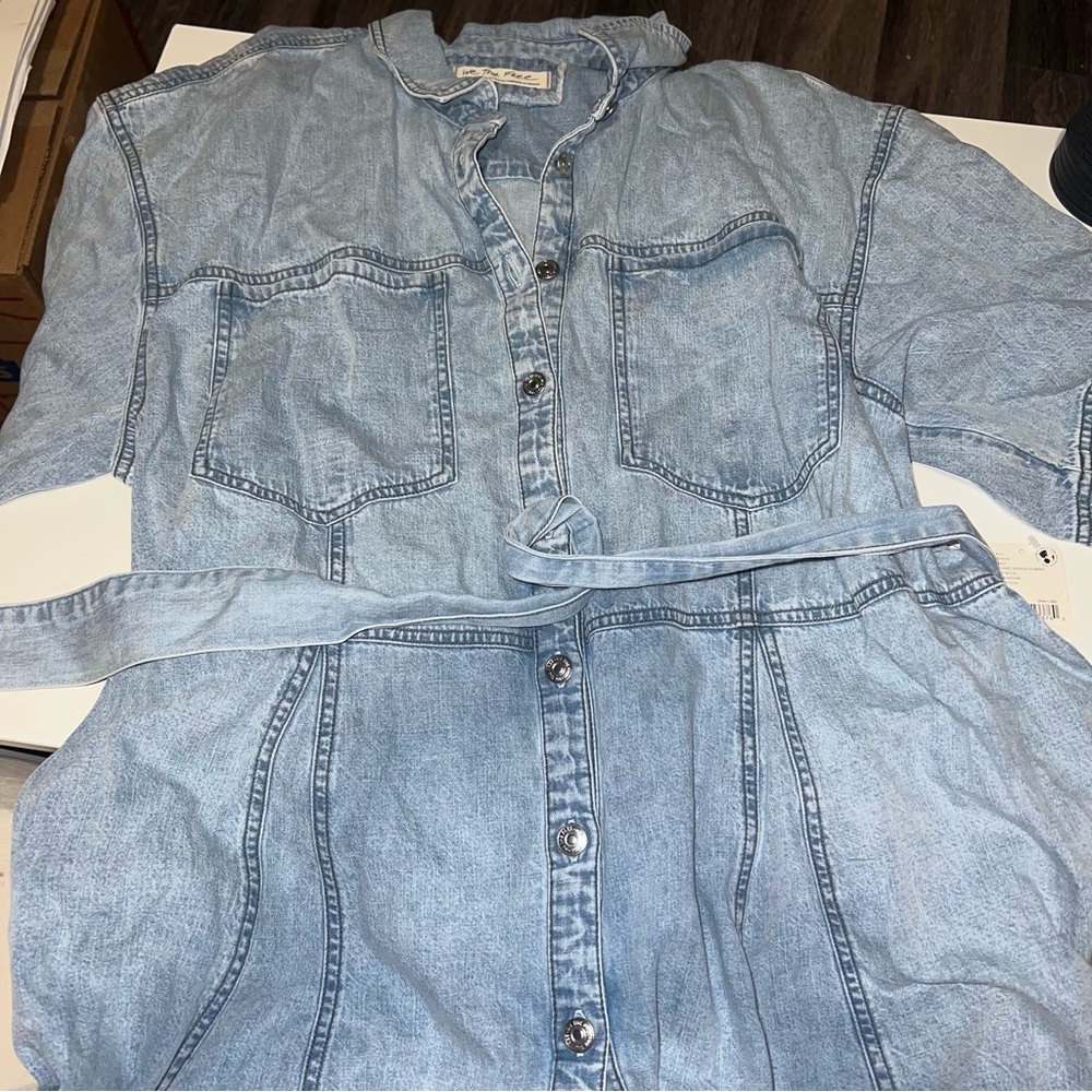Free People Jenny Denim Tunic NWT